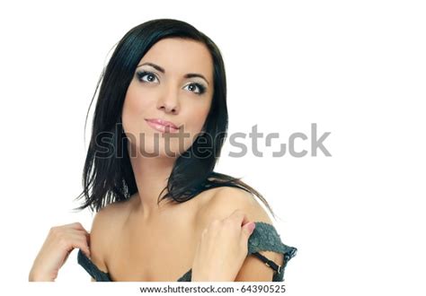 Portrait Beauty Brunette Naked Shoulders On Stock Photo 64390525 Shutterstock