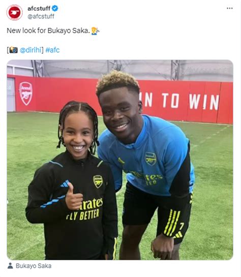 Arsenal Star Bukayo Saka Shows Off Bold New Hair As Fans Say It S Over