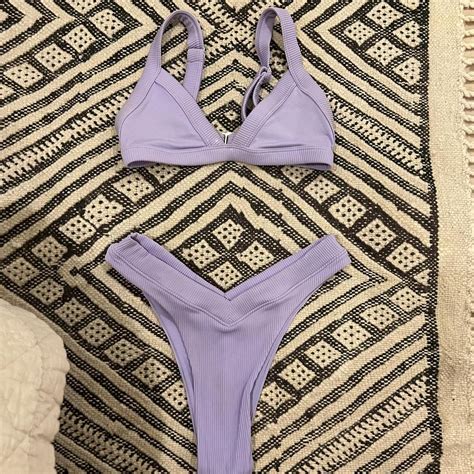 ONE ONE Bikini Set Top Is A Size Small Bottoms Are Depop