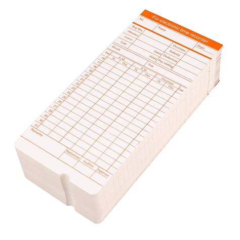 Flexzion Time Cards Monthly Timesheet Clock Timecard 270 Pack 6