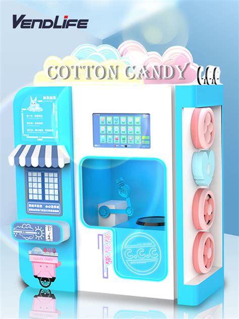 Super Cost-Effective Coin Operated Cotton Candy Machine Food Vending ...