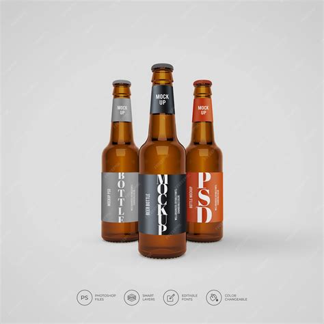 Premium Psd Beer Bottle Mockup Premium Psd