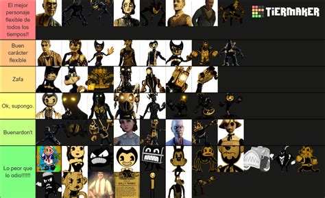 All of the bendy characters ranking Tier List (Community Rankings) - TierMaker