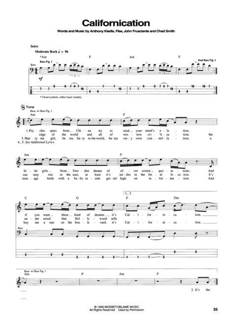Super Partituras Californication V Red Hot Chili Peppers Cifra
