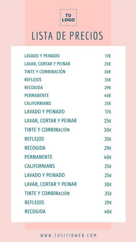 Arriba 55 Imagen Lista De Precios De Lavado De Ropa Abzlocal Mx