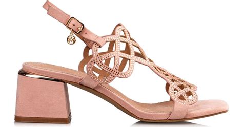 Envie Shoes Γυναικεία Πέδιλα Δερμάτινα Nude με Χοντρό Χαμηλό Τακούνι