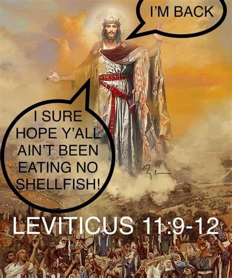 1212 Stop Eating Shellfish God 1480 Reasons At Least Why I