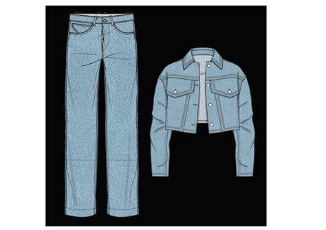 cad tech packs flat sketches  fashion industry behance