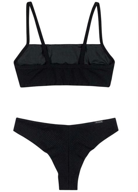 Enfim Biqu Ni Top Preto Texturizado Uv Beach Biqu Ni Top Biquini