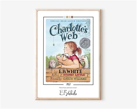 Charlottes Web Book Cover Print Poster E.B. White Poster Bookish Gift Print Personalised Book ...