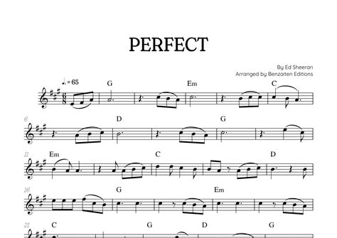 Perfect Arr Benzaiten Editions Sheet Music Ed Sheeran Clarinet Solo