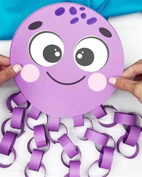 octopus handprint craft  kids  template artofit