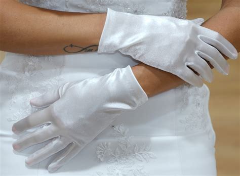 Women Wedding Gloves Satin Bridal Evening Party Gloves Wedding Beach