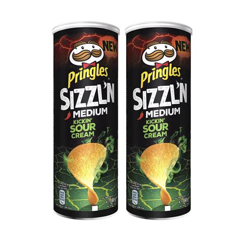 Pringles Sizzl'n Medium Kickin Sour Cream Chips 2 x 160g Online at Best ...