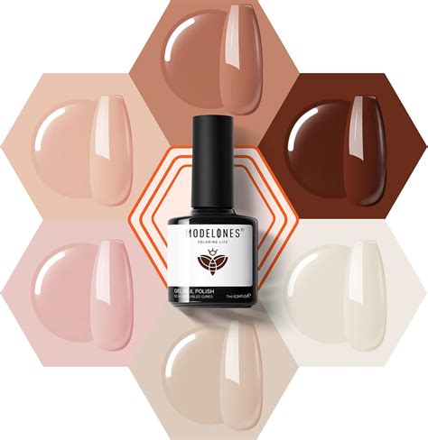 Modelones Gel Nail Polish Colors Nude Gel Polish All Seasons Skin Tones Pink Neutral Brown