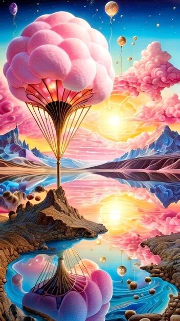 Premium Photo | Sweet Artistry Beautifully Decorated Cotton Candy