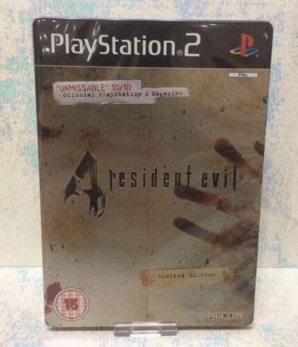 Resident Evil 4 Limited Edition Steelbook Tin Ps2 Sealed Complete