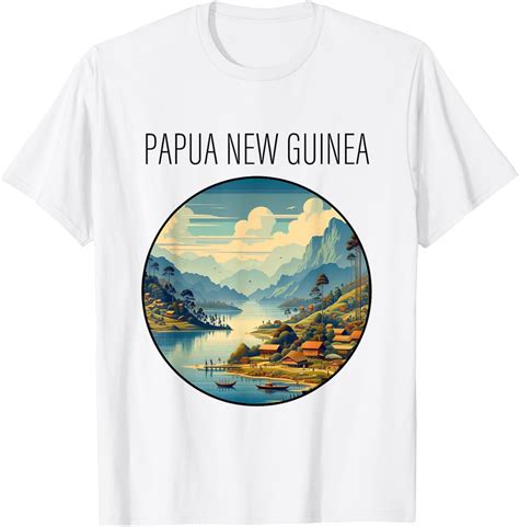 Amazon.com: Papua New Guinea scenery Art Deco T-Shirt : Clothing, Shoes