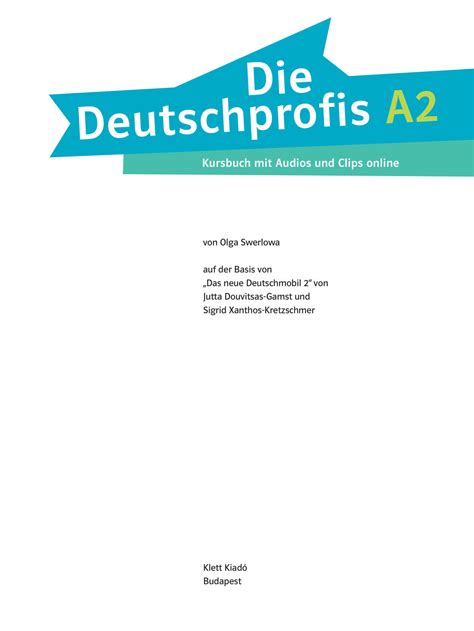 Die Deutschprofis A2 Kursbuch - PDFCOFFEE.COM