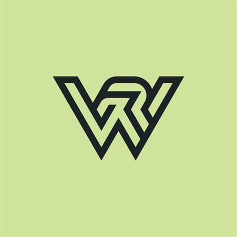 Premium Vector Initial Letter Wr Or Rw Monogram Logo