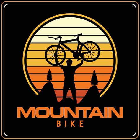 Bike And Cycling T Shirt Designs Vector Mountain Bike Retro Vintage