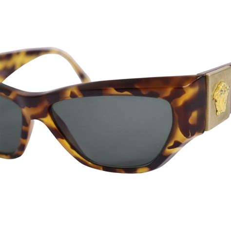 Vintage 1990s Gianni Versace Tortoise Medusa Sunglasses For Sale At 1stdibs