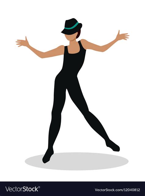 Jazz Dancer Tap Dance Jitterbug Swing Lindy Hop Vector Image