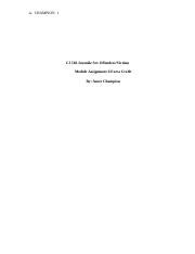 CJ Assignment Extra Credit Docx A CHAMPION CJ Juvenile Sex Offenders Victims