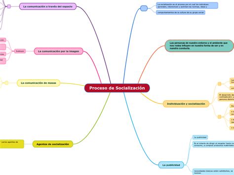 Proceso de Socialización Mind Map