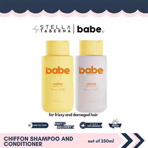 Babe Chiffon Shampoo And Conditioner Shikakai Keratin Collagen Sulfate And Paraben Free Smooth