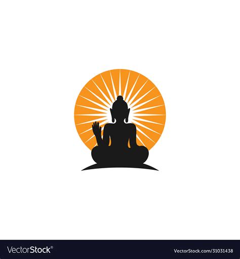 Buddha Statue Logo Royalty Free Vector Image Vectorstock