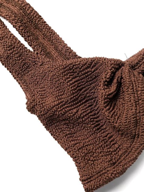 Hunza G Juno Two Piece Bikini Brown Farfetch Uk