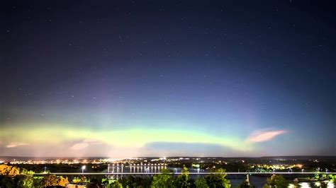 Fredericton New Brunswick Canada Northern Lights Timelapse Youtube