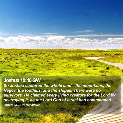 Joshua 1040 Gw So Joshua Captured The Whole Land—the