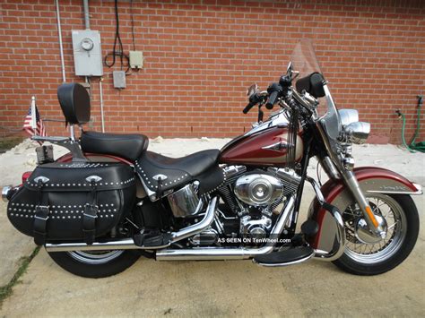 2009 Harley Davidson Flstc Heritage Softail Classic Two Tone Red