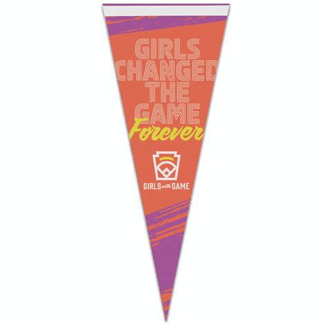 Girls Changed the Game Forever Little League Pennant - Little League