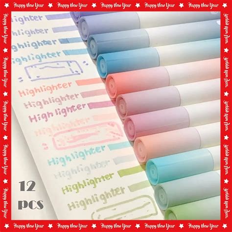 Pcs Morandi Color Highlighter Marker Pen For Notetaking Drawing