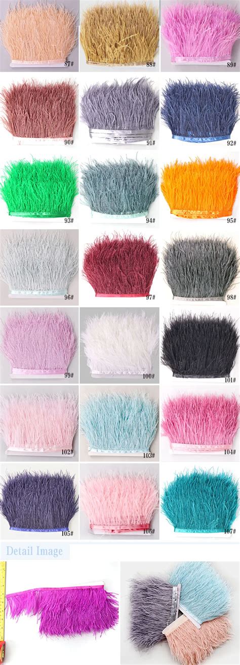 Colorful Ostrich Feather Trims For Skirt Dress Costume Ribbon Feather