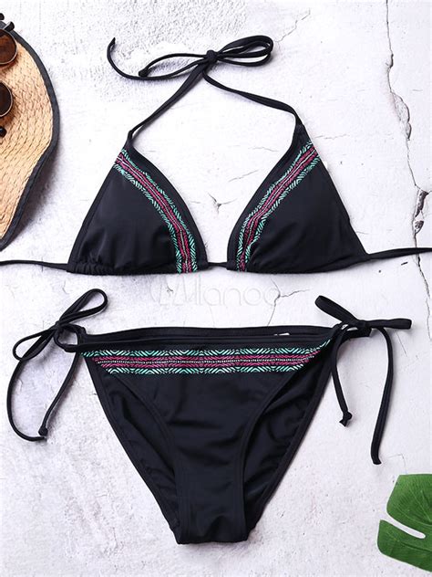String Bikini Badeanzug Printed String Bikini Sexy Badeanzug F R Frauen Milanoo