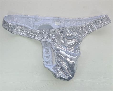 K G Hot Sexy Mens Skimpy Pouch Thong Shiny Metallic Dots Foiled Ebay