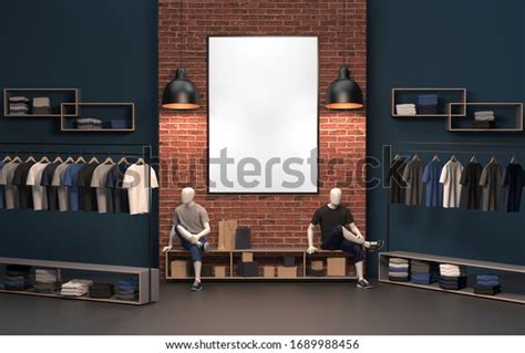 Mockup Fashion Store Mock Up Loft Style Stock Illustration