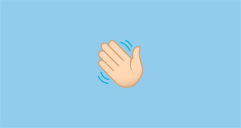 👋🏻 Winkende Hand Helle Hautfarbe Emoji On Joypixels 50