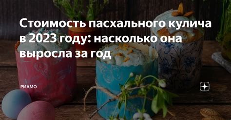 Стоимость пасхального кулича в 2023 году: насколько она выросла за год ...