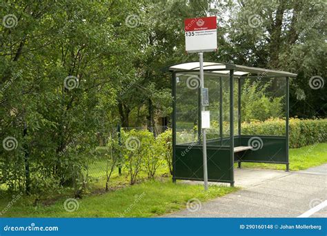 A Bus Stop In Summer Stockholm Sweden Stock Photo Image Of Green