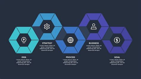 Premium Vector Abstract Dark Infographic With 6 Elements Template For