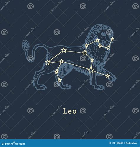 Leo Constellation, Lion Constellation Stock Photo | CartoonDealer.com ...