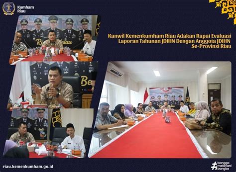 KANWIL KEMENKUMHAM RIAU ADAKAN RAPAT EVALUASI LAPORAN TAHUNAN JDIHN