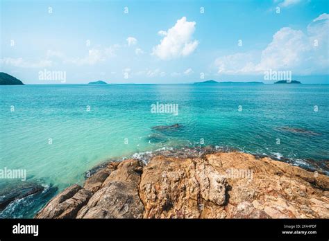 Koh Chang Beach Travel Blue Sea And Rock Beach In Summer Stock Photo