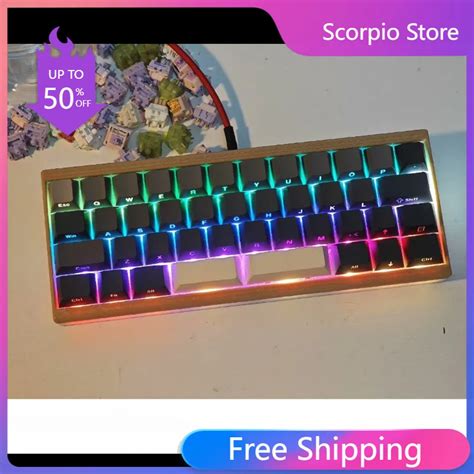 Комплект проводной клавиатуры 40%, 42-клавишная механическая игровая ...