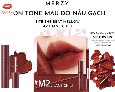Son Merzy Màu M Jane Chili Màu Đỏ Nâu Gạch Đẹp Nhất Hot Nhất